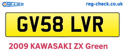 GV58LVR are the vehicle registration plates.