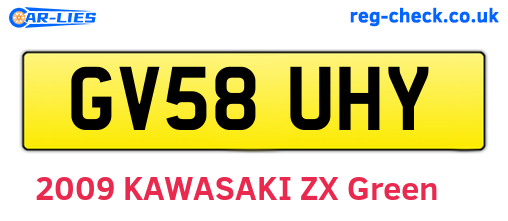 GV58UHY are the vehicle registration plates.
