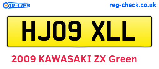 HJ09XLL are the vehicle registration plates.