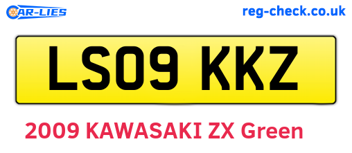 LS09KKZ are the vehicle registration plates.