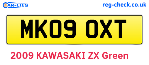 MK09OXT are the vehicle registration plates.