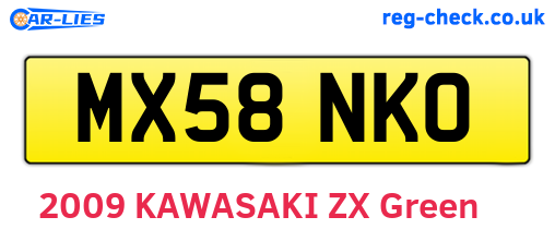 MX58NKO are the vehicle registration plates.