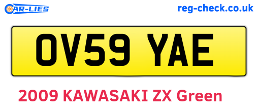 OV59YAE are the vehicle registration plates.