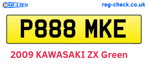 P888MKE are the vehicle registration plates.