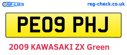 PE09PHJ are the vehicle registration plates.