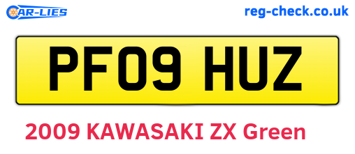 PF09HUZ are the vehicle registration plates.