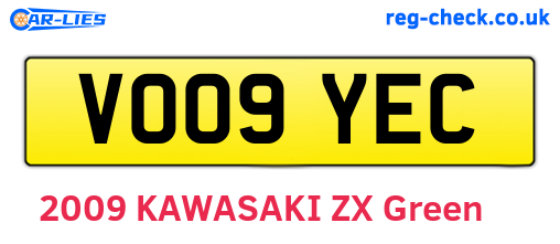 VO09YEC are the vehicle registration plates.