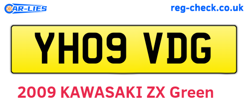 YH09VDG are the vehicle registration plates.