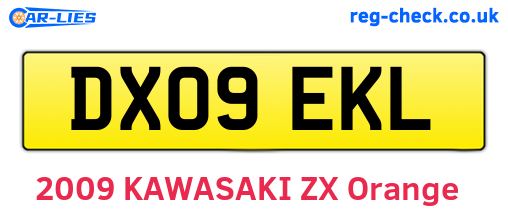 DX09EKL are the vehicle registration plates.