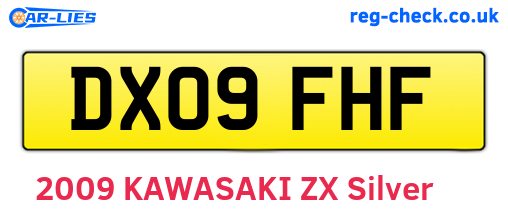 DX09FHF are the vehicle registration plates.