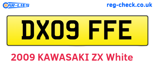 DX09FFE are the vehicle registration plates.