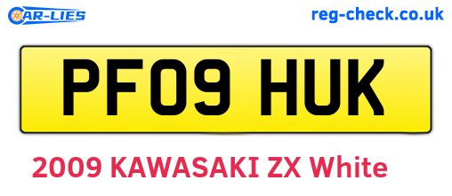 PF09HUK are the vehicle registration plates.