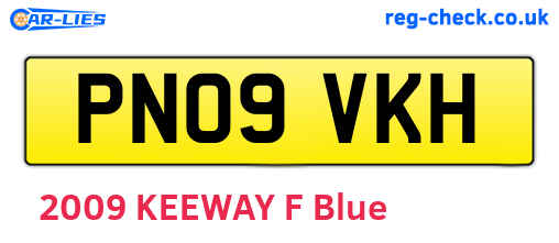 PN09VKH are the vehicle registration plates.