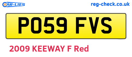 PO59FVS are the vehicle registration plates.