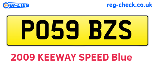 PO59BZS are the vehicle registration plates.