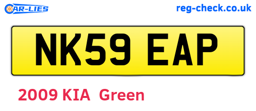 NK59EAP are the vehicle registration plates.