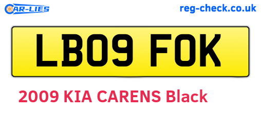 LB09FOK are the vehicle registration plates.