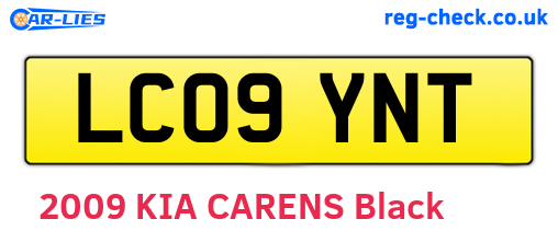 LC09YNT are the vehicle registration plates.