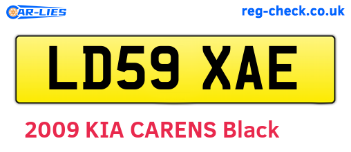 LD59XAE are the vehicle registration plates.
