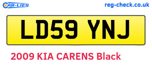 LD59YNJ are the vehicle registration plates.