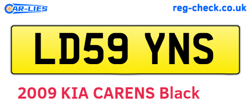 LD59YNS are the vehicle registration plates.