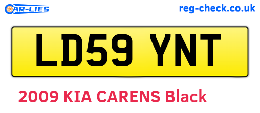 LD59YNT are the vehicle registration plates.