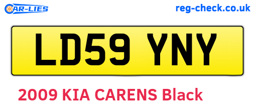 LD59YNY are the vehicle registration plates.
