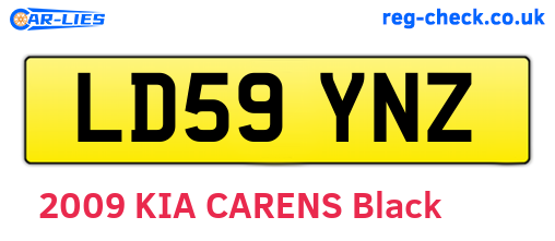 LD59YNZ are the vehicle registration plates.