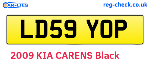 LD59YOP are the vehicle registration plates.