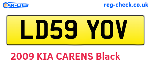 LD59YOV are the vehicle registration plates.