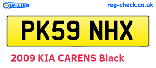 PK59NHX are the vehicle registration plates.