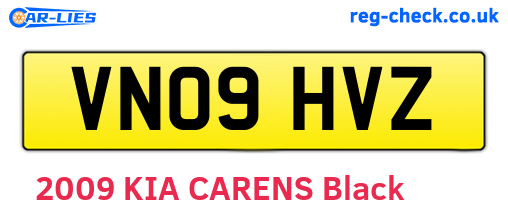 VN09HVZ are the vehicle registration plates.