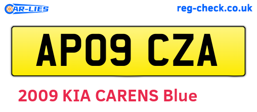 AP09CZA are the vehicle registration plates.