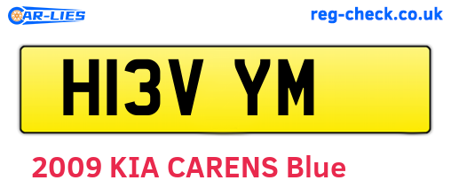 H13VYM are the vehicle registration plates.