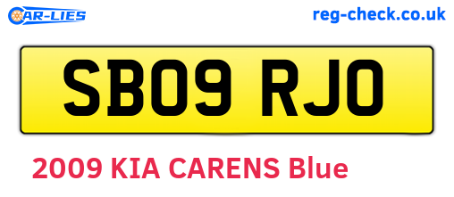 SB09RJO are the vehicle registration plates.