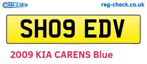 SH09EDV are the vehicle registration plates.