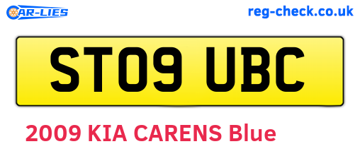 ST09UBC are the vehicle registration plates.