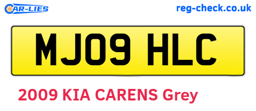 MJ09HLC are the vehicle registration plates.