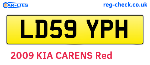 LD59YPH are the vehicle registration plates.
