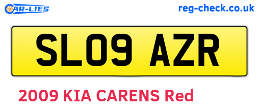 SL09AZR are the vehicle registration plates.
