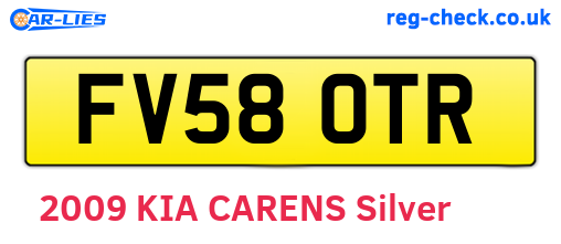 FV58OTR are the vehicle registration plates.