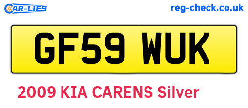 GF59WUK are the vehicle registration plates.
