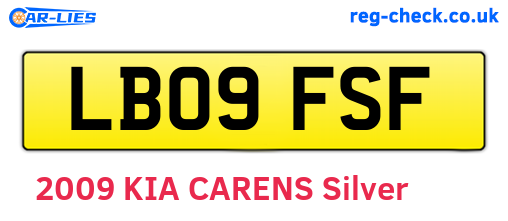 LB09FSF are the vehicle registration plates.