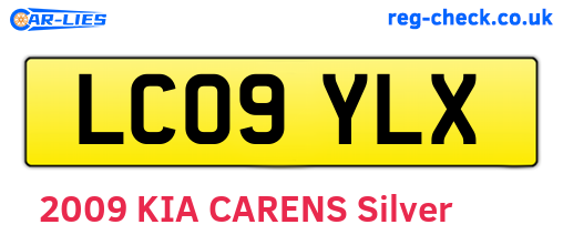 LC09YLX are the vehicle registration plates.