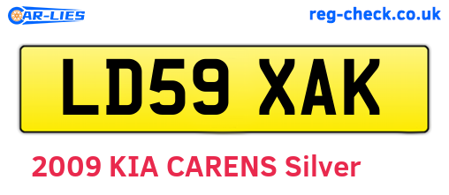 LD59XAK are the vehicle registration plates.