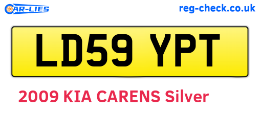 LD59YPT are the vehicle registration plates.