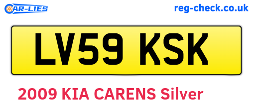 LV59KSK are the vehicle registration plates.