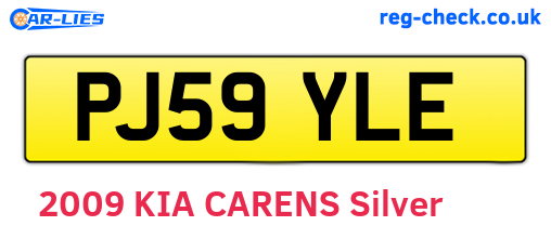 PJ59YLE are the vehicle registration plates.