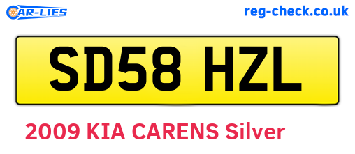 SD58HZL are the vehicle registration plates.