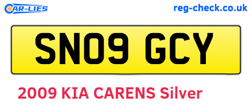 SN09GCY are the vehicle registration plates.